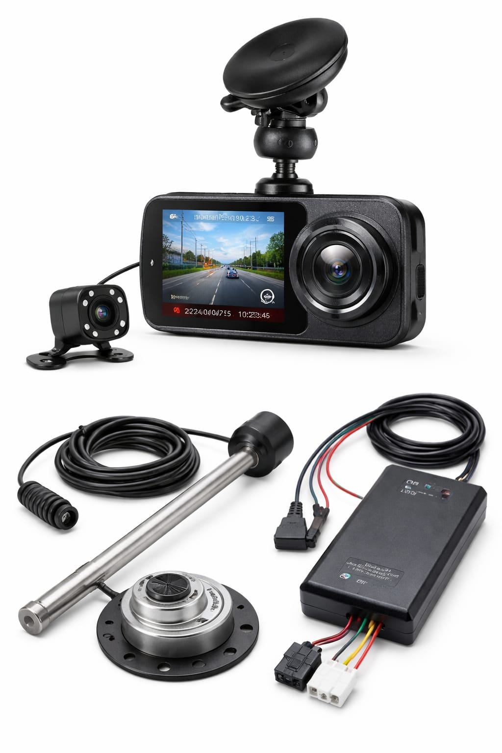 Dash cam ,  Fuel senso, GPS tracker